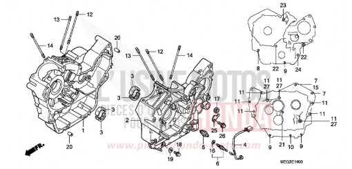 CARTER MOTEUR VT750C6 de 2006